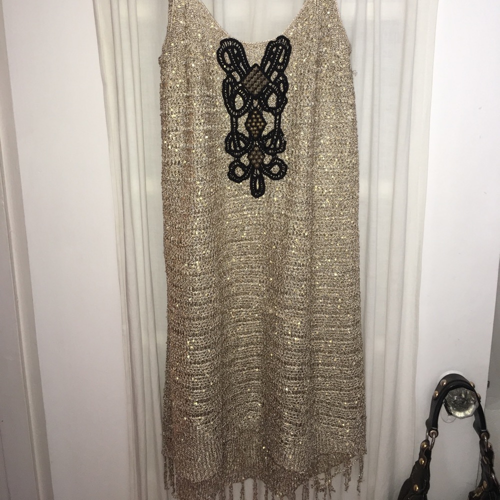 Free people gold party dress
